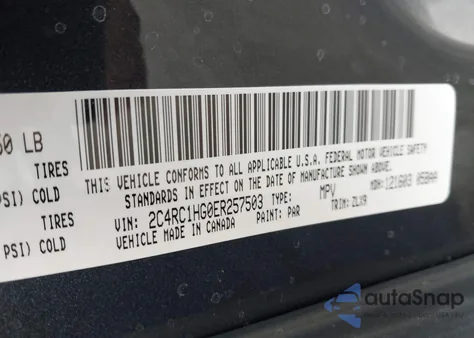 2014 Chrysler Town & Country S from USA, damaged, VIN 2C4RC1HG0ER257503